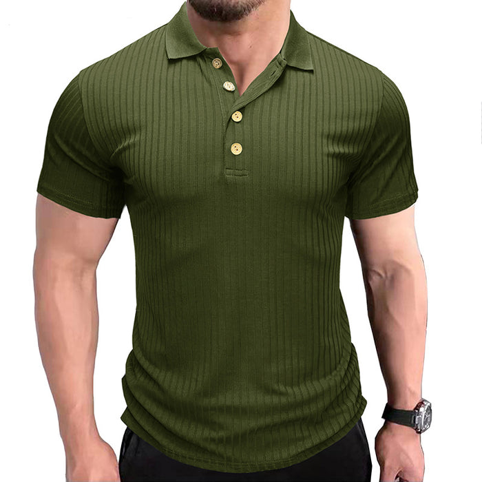 Ribbed Slim Fit Polo Shirt