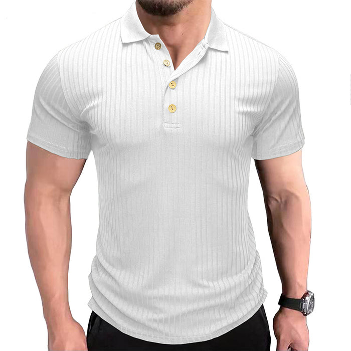 Ribbed Slim Fit Polo Shirt