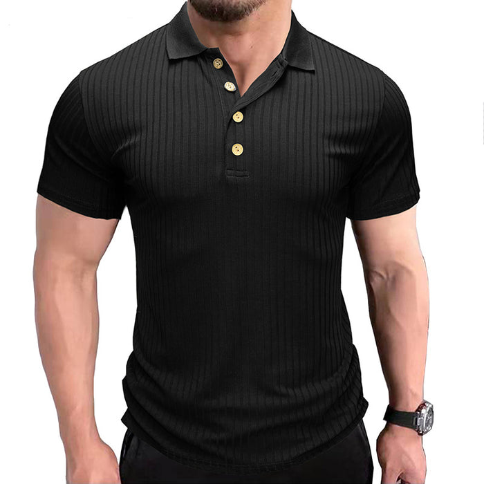 Ribbed Slim Fit Polo Shirt