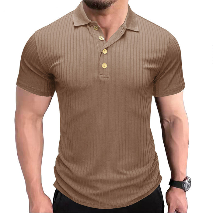 Ribbed Slim Fit Polo Shirt