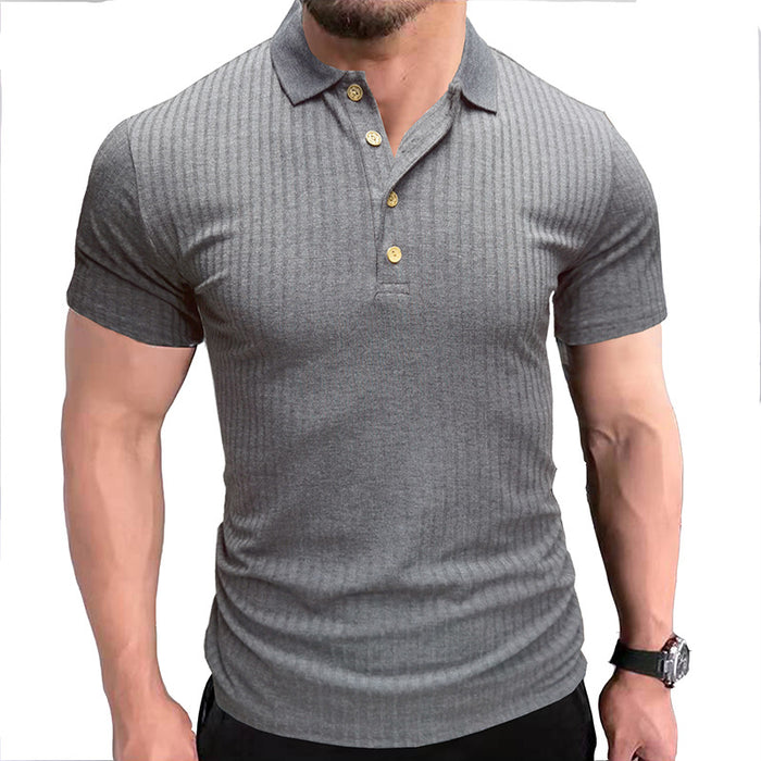 Ribbed Slim Fit Polo Shirt