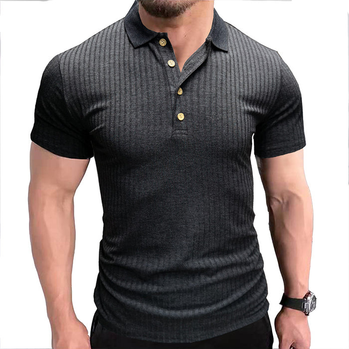 Ribbed Slim Fit Polo Shirt