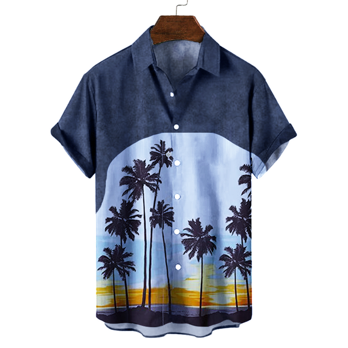 Hawaiian Palms Printed Shirt