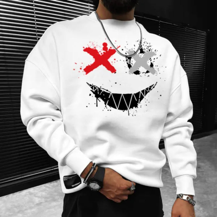 Wild Smiley Printed Oversized Sweatshirt