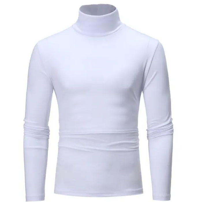 Turtleneck Solid T-Shirt