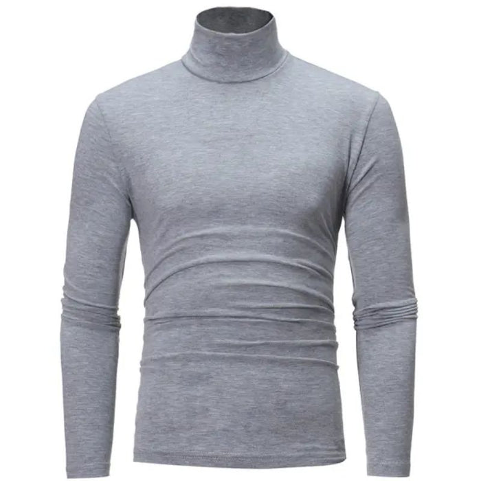 Turtleneck Solid T-Shirt