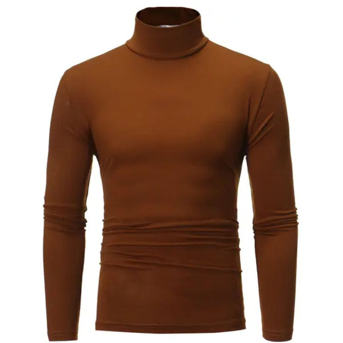 Turtleneck Solid T-Shirt