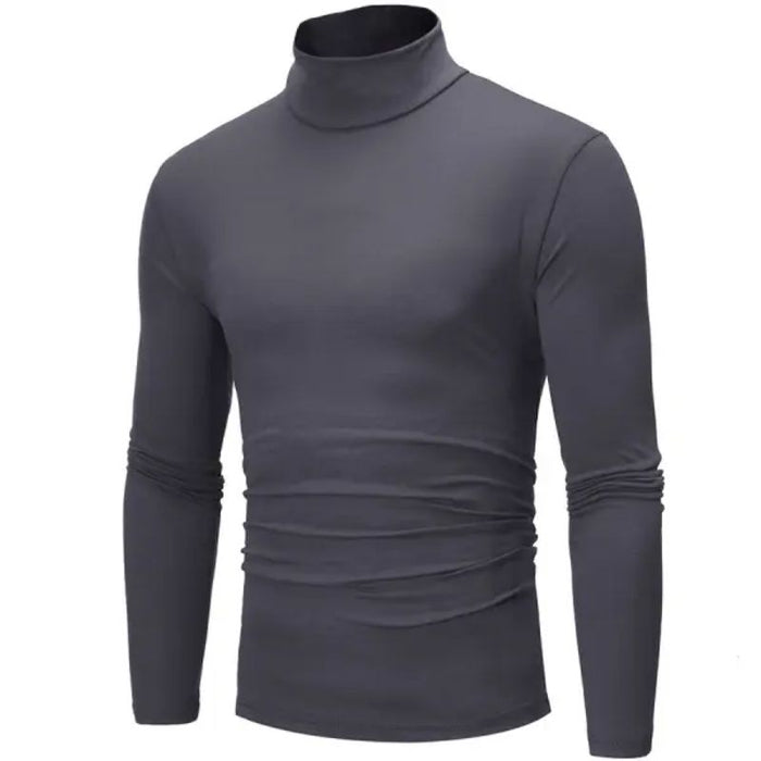 Turtleneck Solid T-Shirt