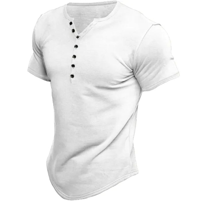 Solid Casual Short Sleeve Men's T-Shirt