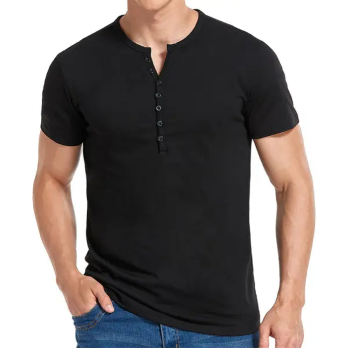 Solid Casual Short Sleeve Men's T-Shirt