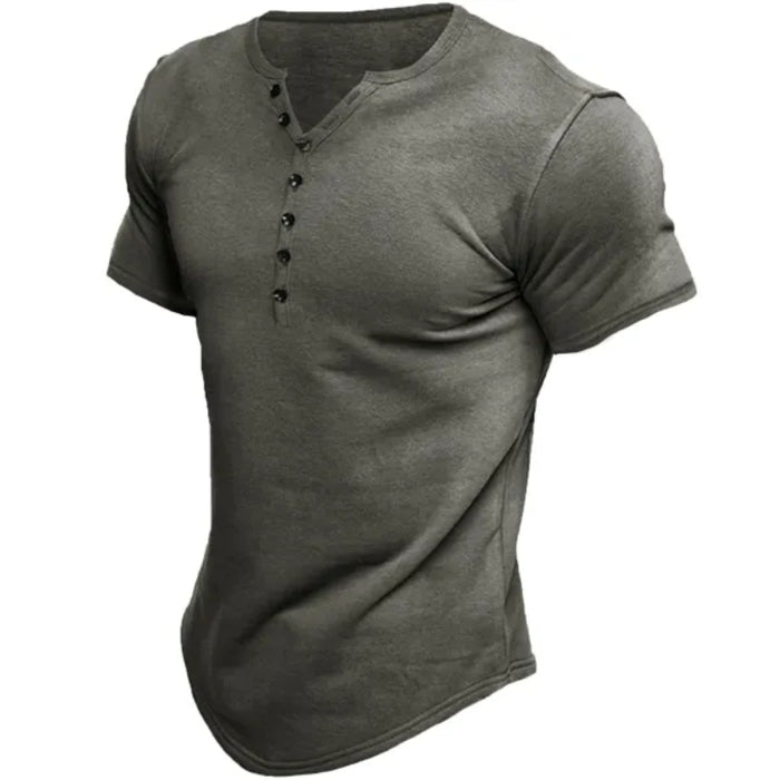 Solid Casual Short Sleeve Men's T-Shirt