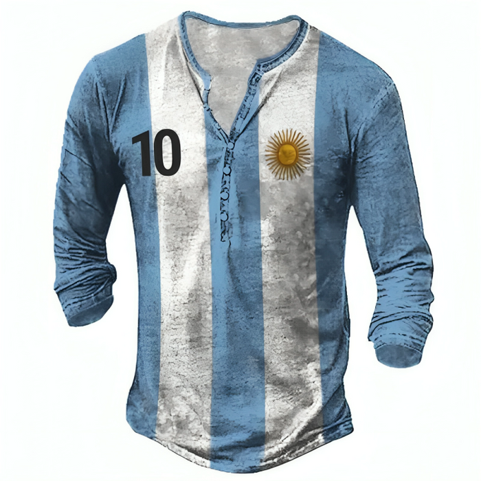 Argentina Football Henley T-Shirt