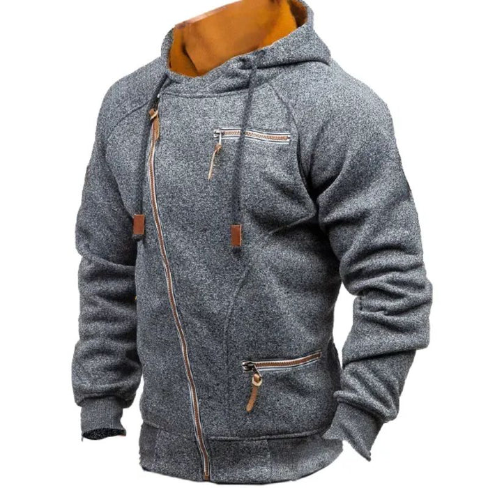 Asymmetrical Zip Hooded Sweatshirt